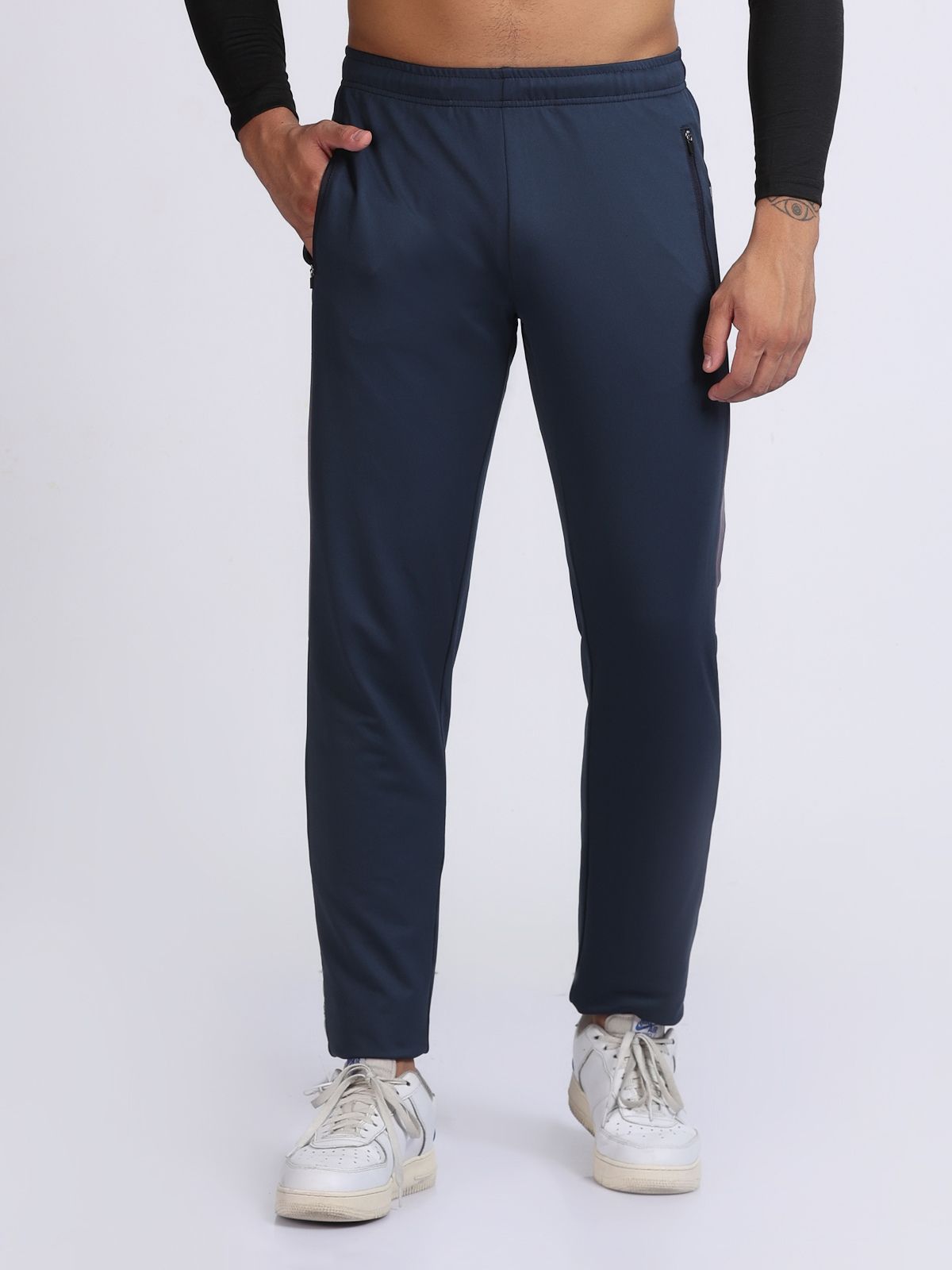 T-Pant NDR Dual Strips Navy Blue Best for Running