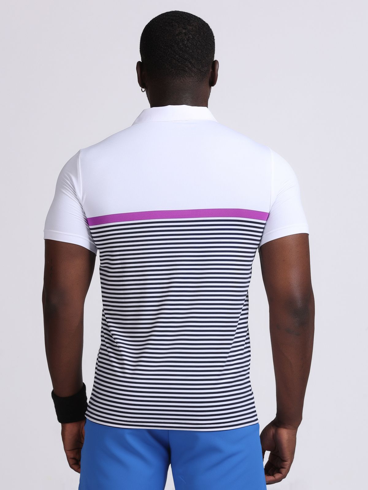 T-shirt Streifen White Back Style