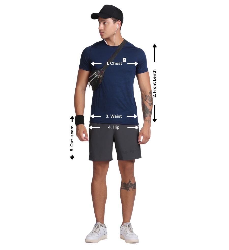 Image describe the size guide for the NDR SPORT® Game Kit product for men
