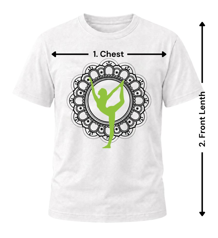 Size Guide Information for Yoga T-shirt for NDR SPORT